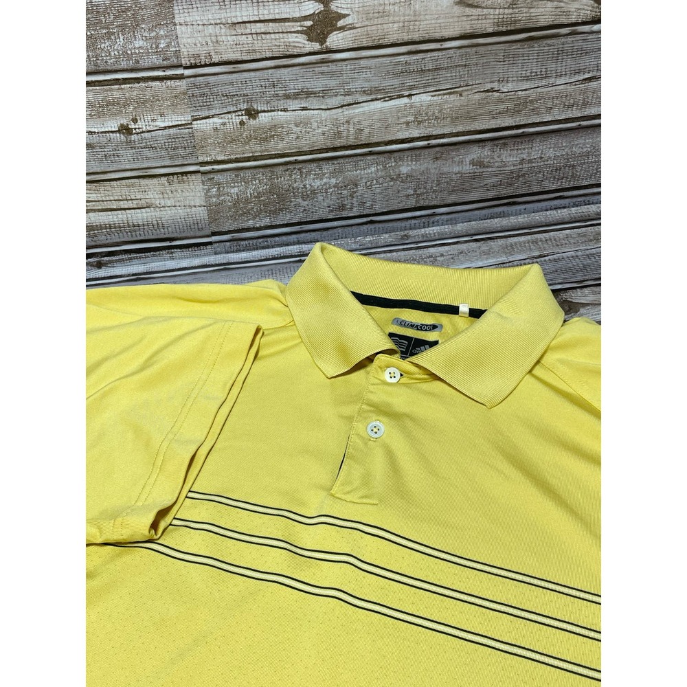 Adidas Men’s Polo Clima Cool Yellow Size‎ XL Logo